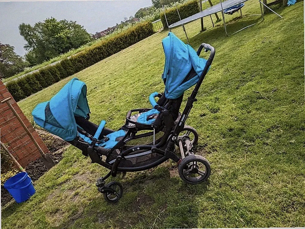 Türkis Geschwisterwagen