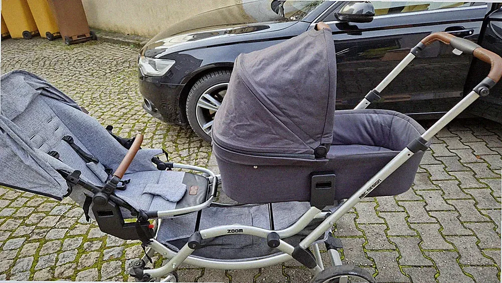ABC Zoom Zwillings- oder Geschwisterwagen Grau