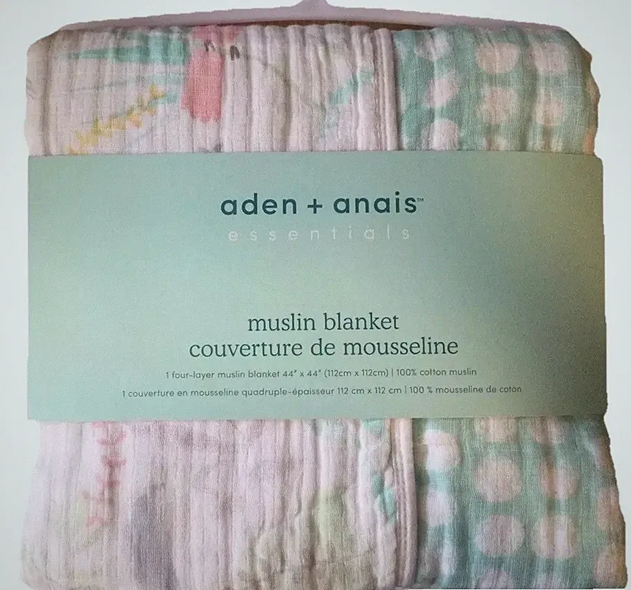 Aden + Anais 100 % Baumwolle Musselin Baby Neugeborenen Decke Tropicalia Range Brandneu mit Etikett