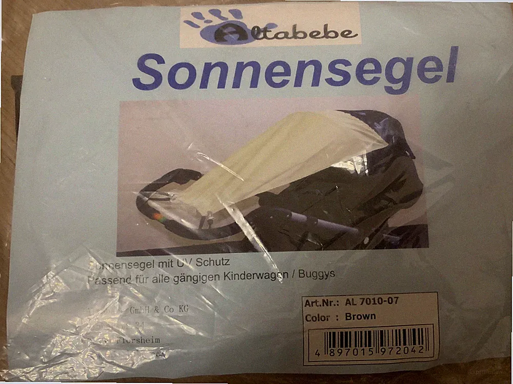 Altabebe,Sonnensegel mit UV Schutz für Kinderwagen/Buggys,braun,AL7010-07,NEU