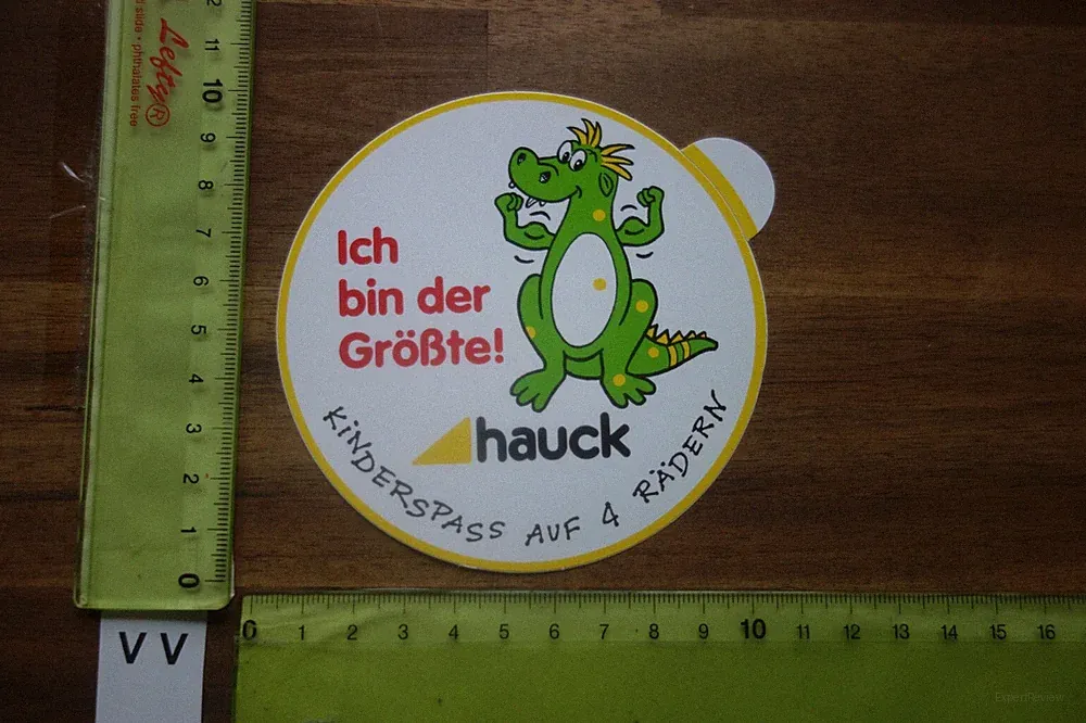 Alter Aufkleber Kinderwagen Hochstuhl HAUCK Spruch ich bin der Größte