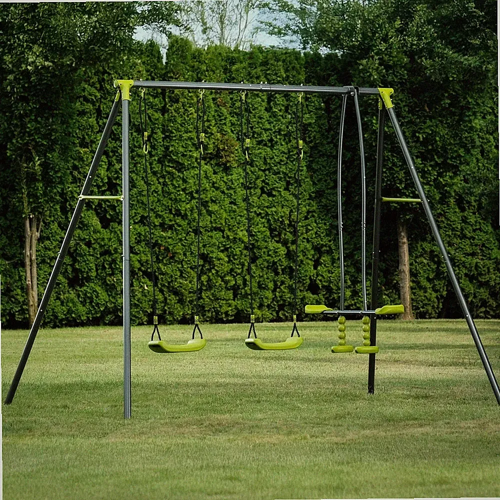 Apatou Metall Schaukel Set mit 3 Sitzplätzen Outdoor Garten Spielen