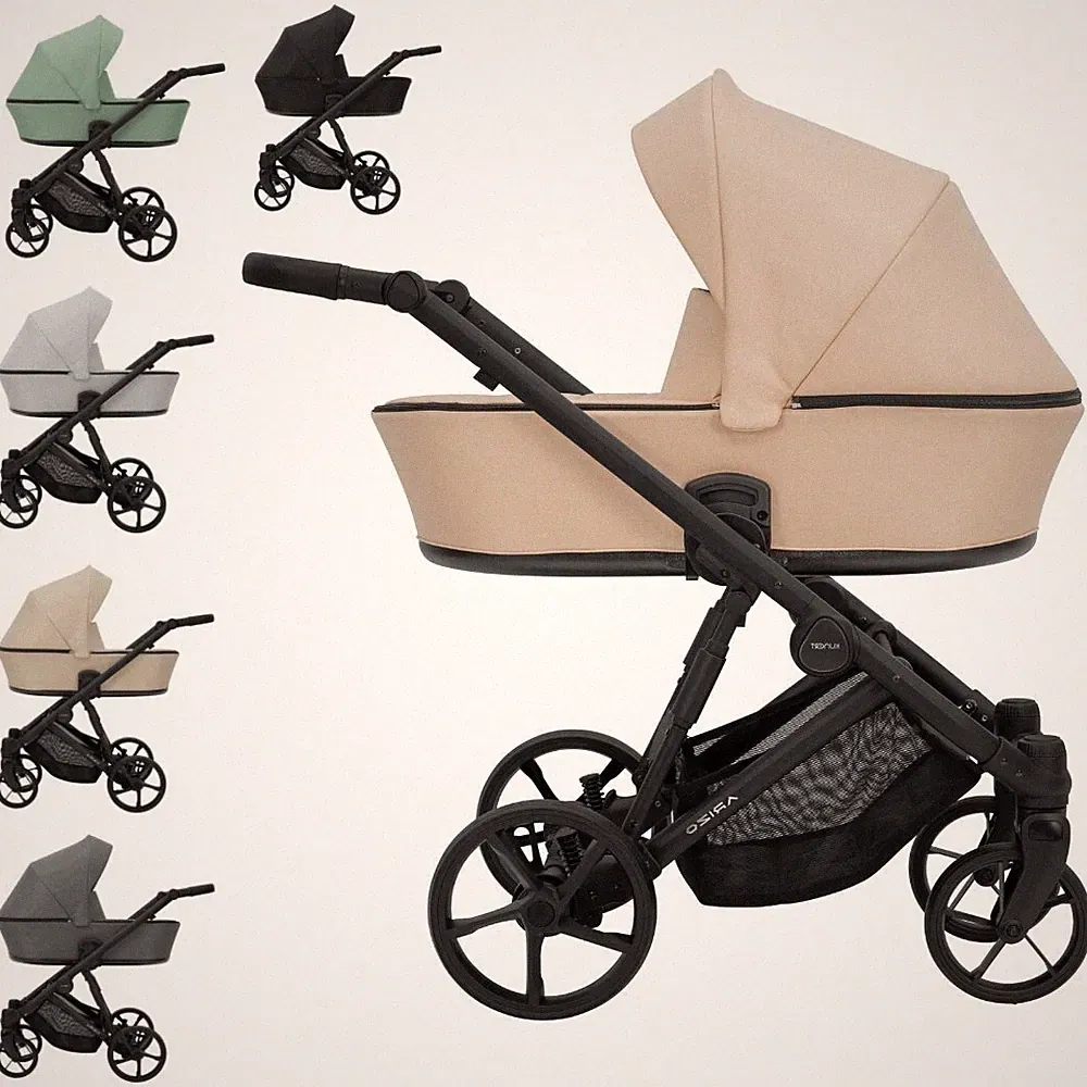 ARIZO Kinderwagen 2in1/3in1/4in1 Öko-Leder&Stoff – Cosmo I-Size-Sitz-Isofix Base