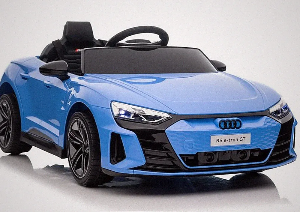 Audi E-Tron GT Elektroauto Kinderauto Sportwagen EVA Leder LED MP3 USB Blau
