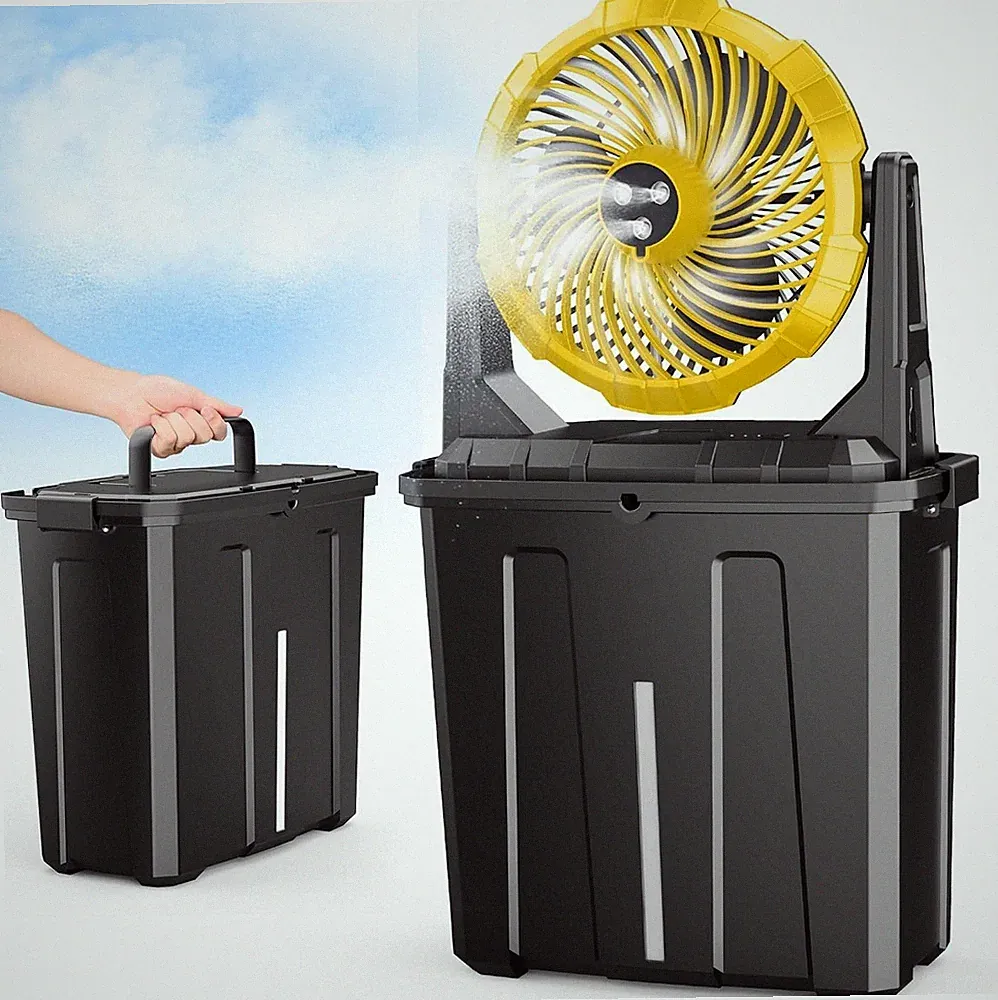 Ausic Sprühnebel Ventilator 9L 30000mAh Akku Outdoor Schwarz