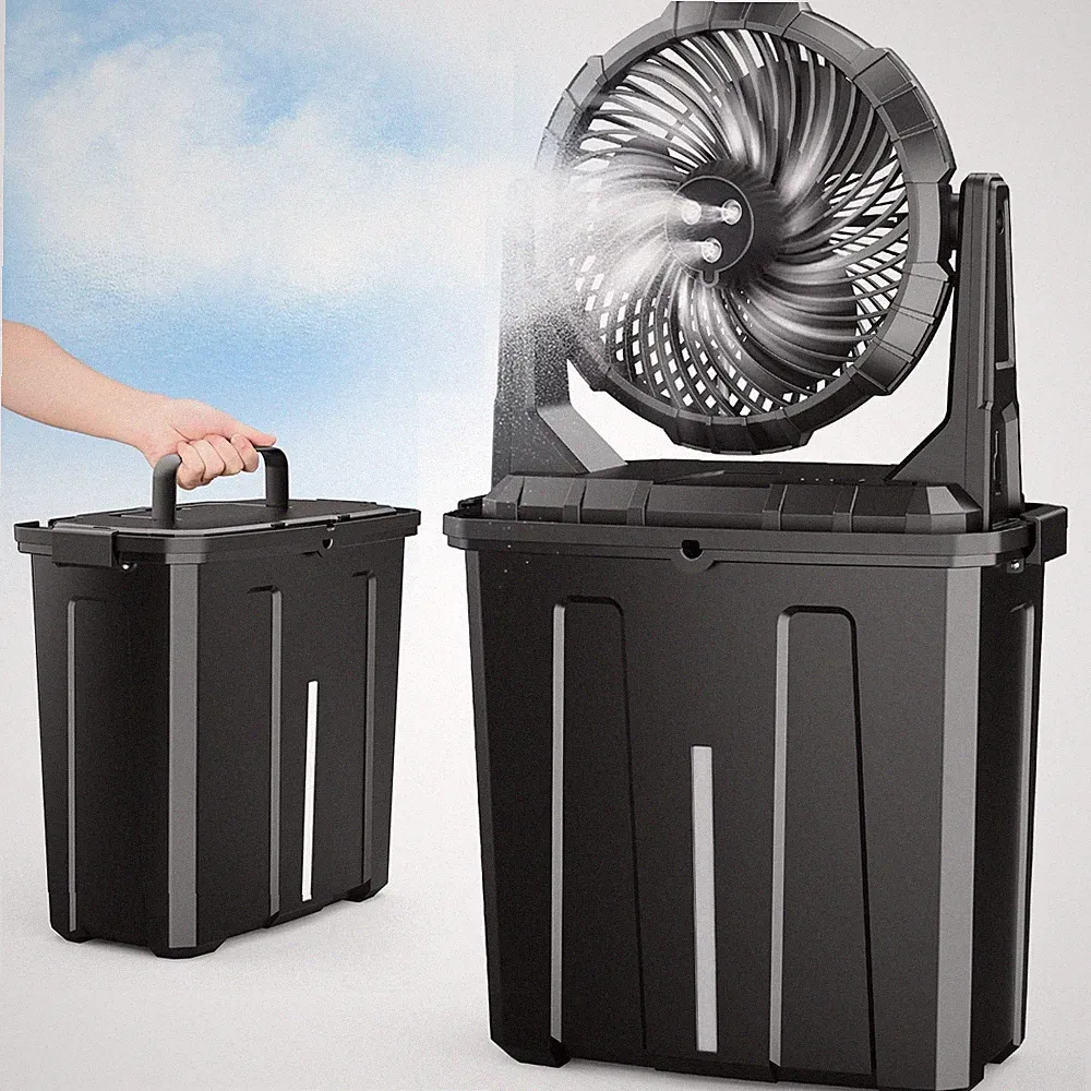 Ausic Sprühnebel Ventilator 9L 30000mAh Akku Outdoor Schwarz