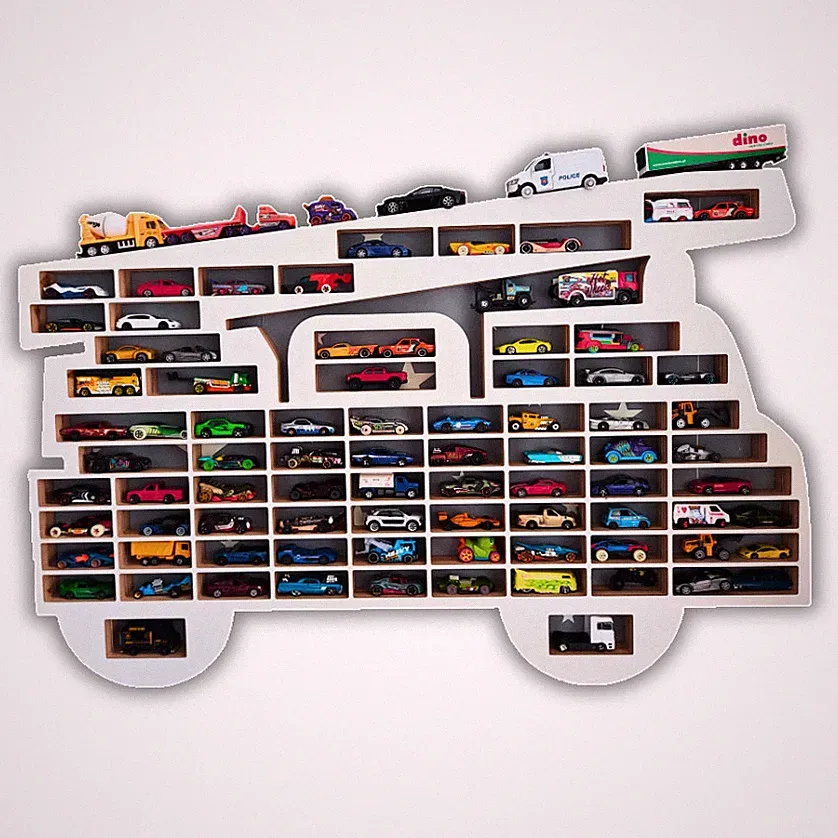 Autoregal. Feuerwehr. Kinder Garage für Spielzeug. Ausstellungsständer für Autos