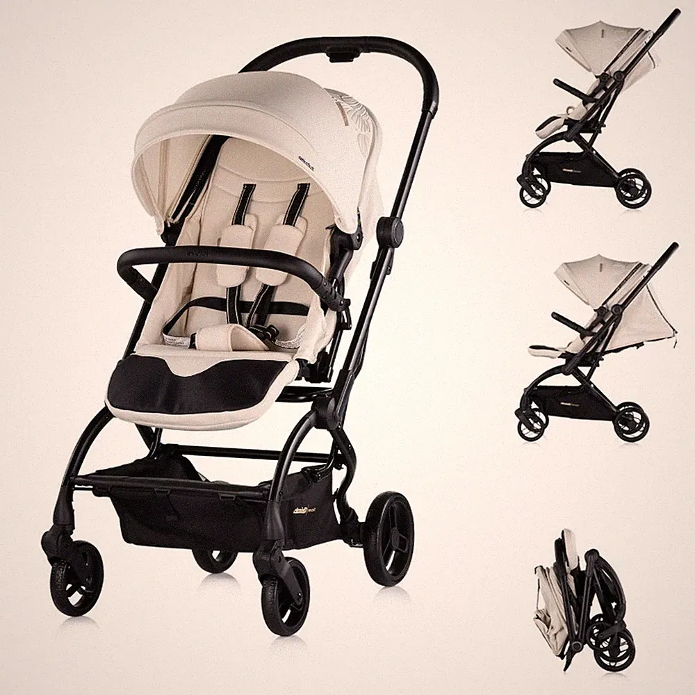 B-Ware Chipolino Kinderwagen Revolut, Sitz 360 Grad drehbar, verstellbar creme