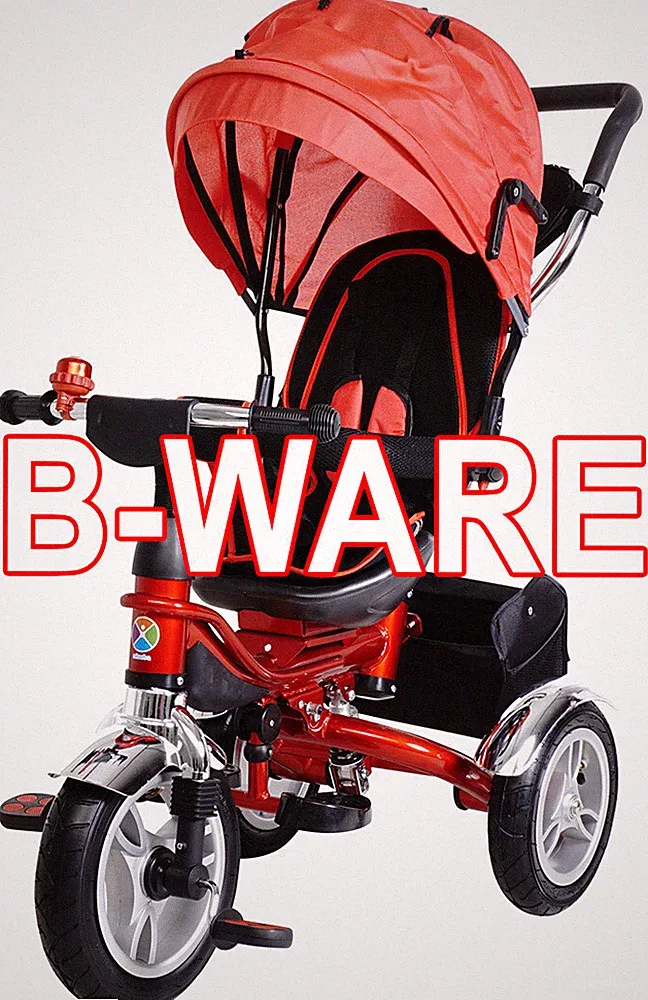 B-Ware Kinderdreirad Kinderwagen Schieber Trike 7in1 Kinderbuggy Kinder Dreirad