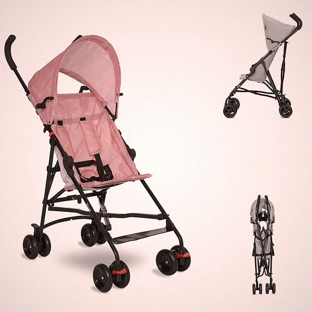 B-Ware Lorelli Kinderwagen Buggy Vaya verstellbares Sonnendach klappbar rosa