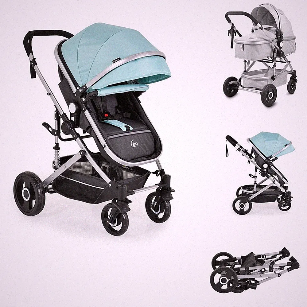 B-Ware Moni Kinderwagen Ciara Sportsitz faltbar Sitz umkehrbar blau schwarz