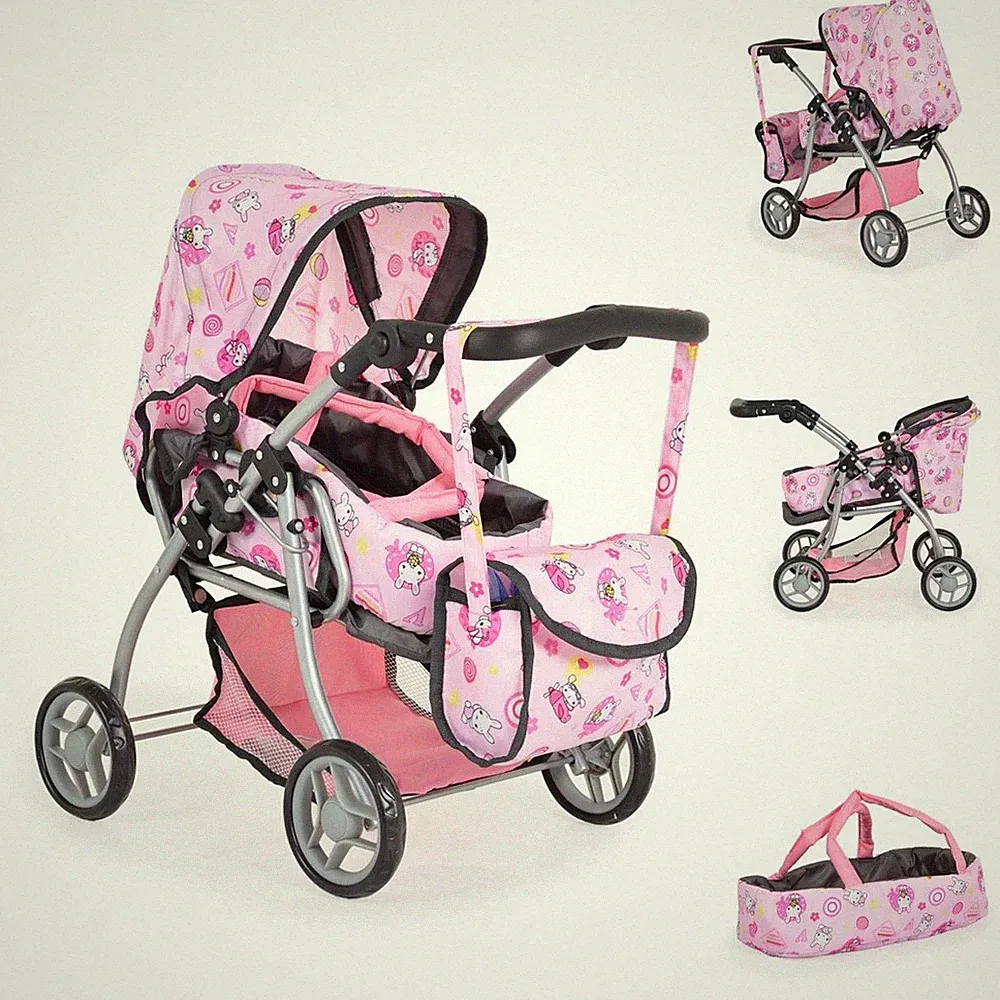 B-Ware Moni Kitty Kombi Puppenwagen 9672, Softtragetasche, zusammenklappbar