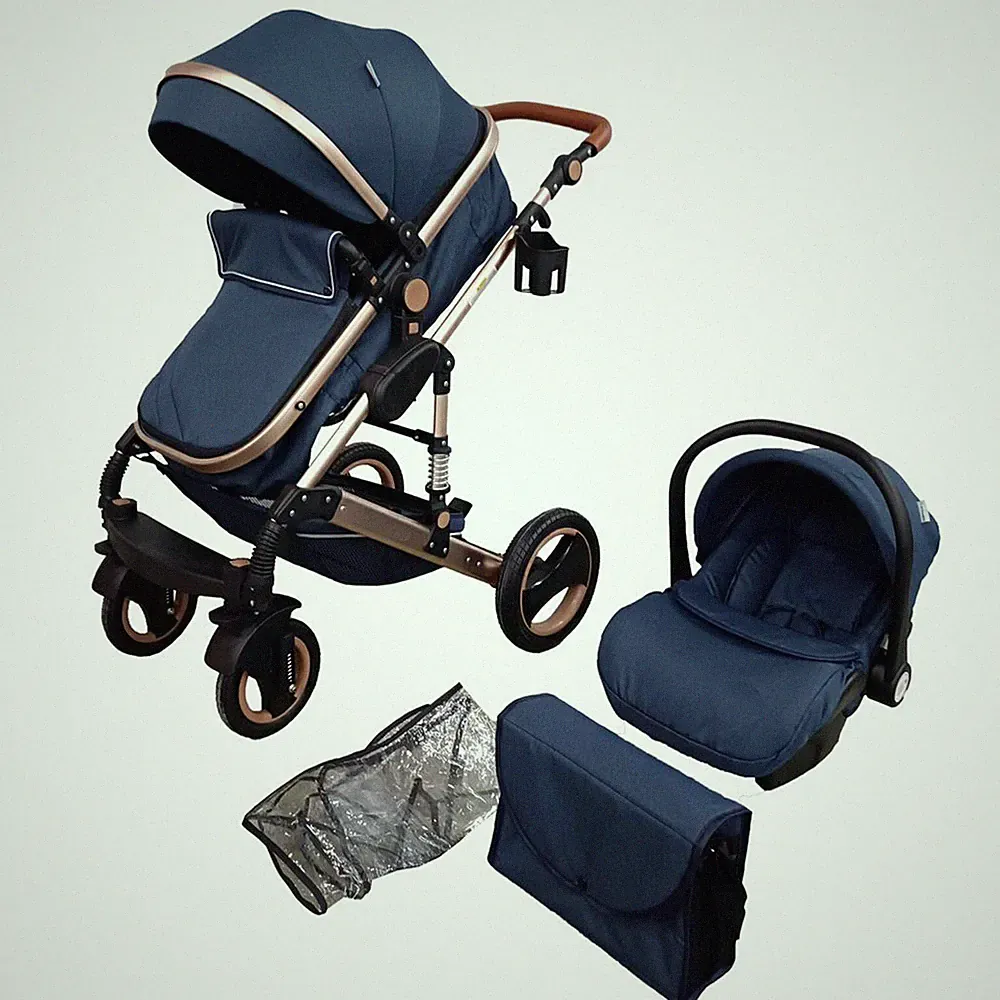 Baby Kinderwagen 3 in 1 Reisesystem Kinderwagen Buggy Autositz Einheitsgröße