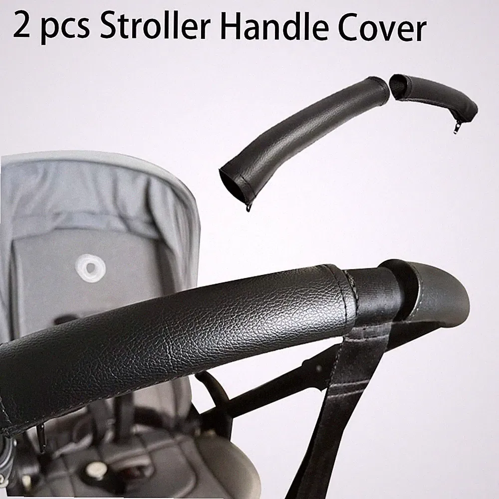 Baby Kinderwagen Zubehör PU Leder Griffbezüge Kinderwagen Armlehnenschutz