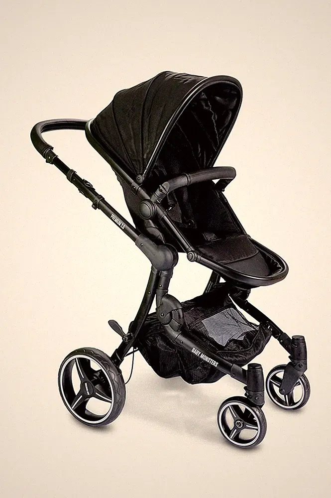 Baby Monsters BMPDUO-07 Premium Kinderwagen Jogger Sportbuggy 2.0 schwarz BV4
