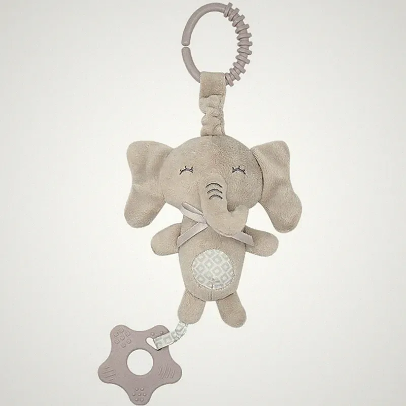 Baby Plüsch Rassel Anhänger Elefant Hase Kuscheltier Kinderwagen Spielzeug