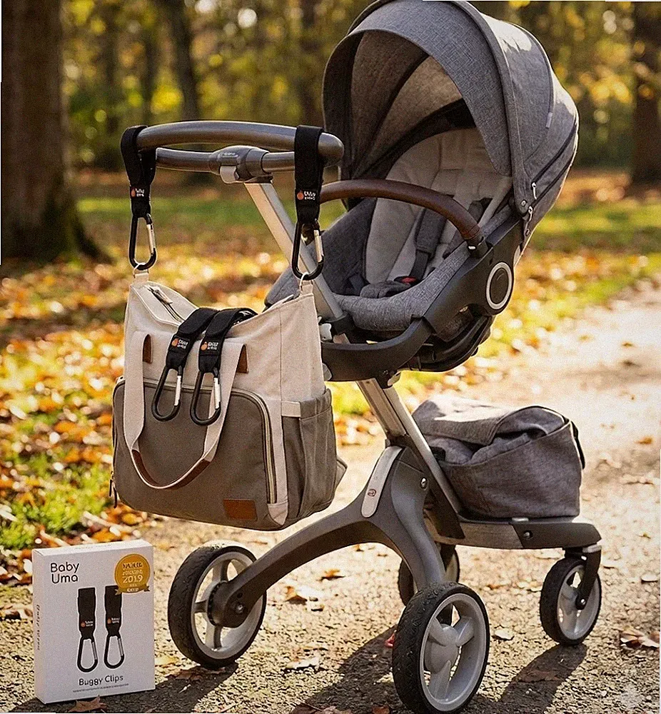Baby Uma Buggy Clips 2er Set Kinderwagenzubehör Haken für Baby & Kinder