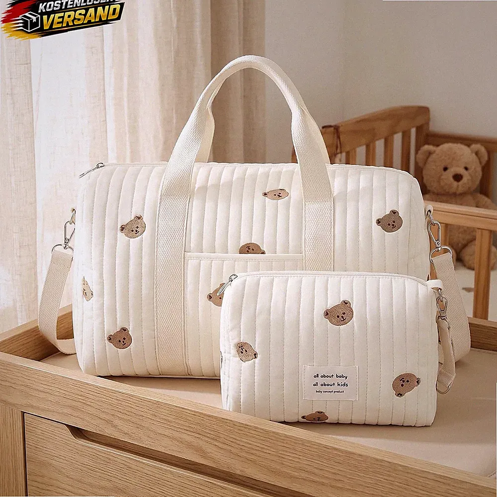 Baby Wickeltasche Set für Geburt Klinikreise Kinderwagen Tragetasche