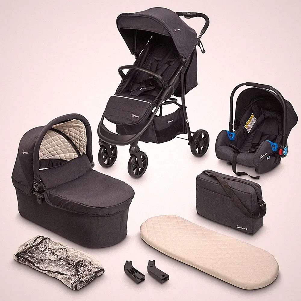 BabyGo Style 3in1 Buggy Sportwagen black TOP