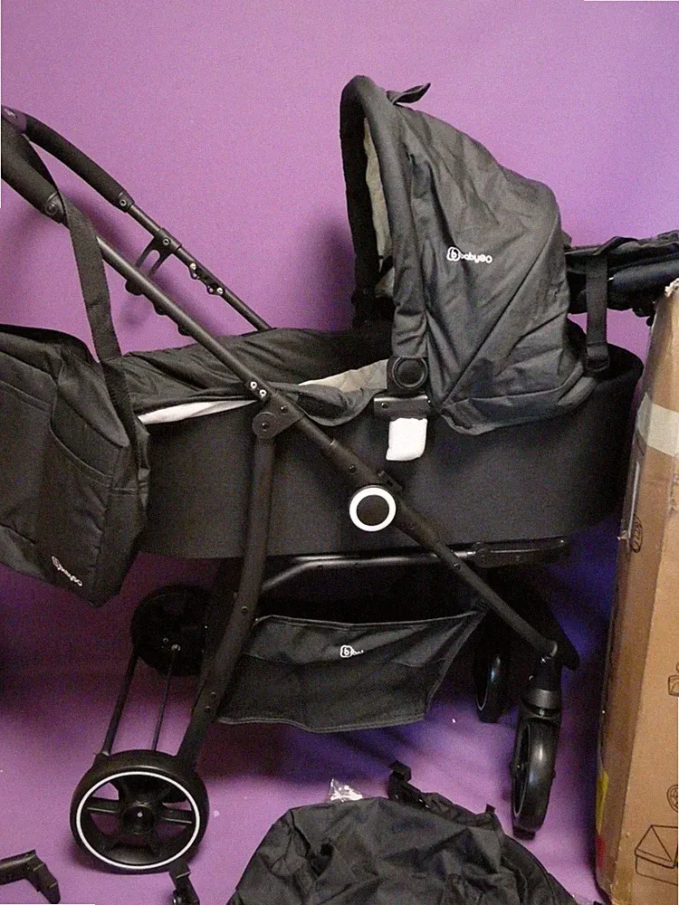 BabyGo STYLE Kombi Kinderwagen Style 2in1 schwarz Sportwagen Buggy viel Zubehör
