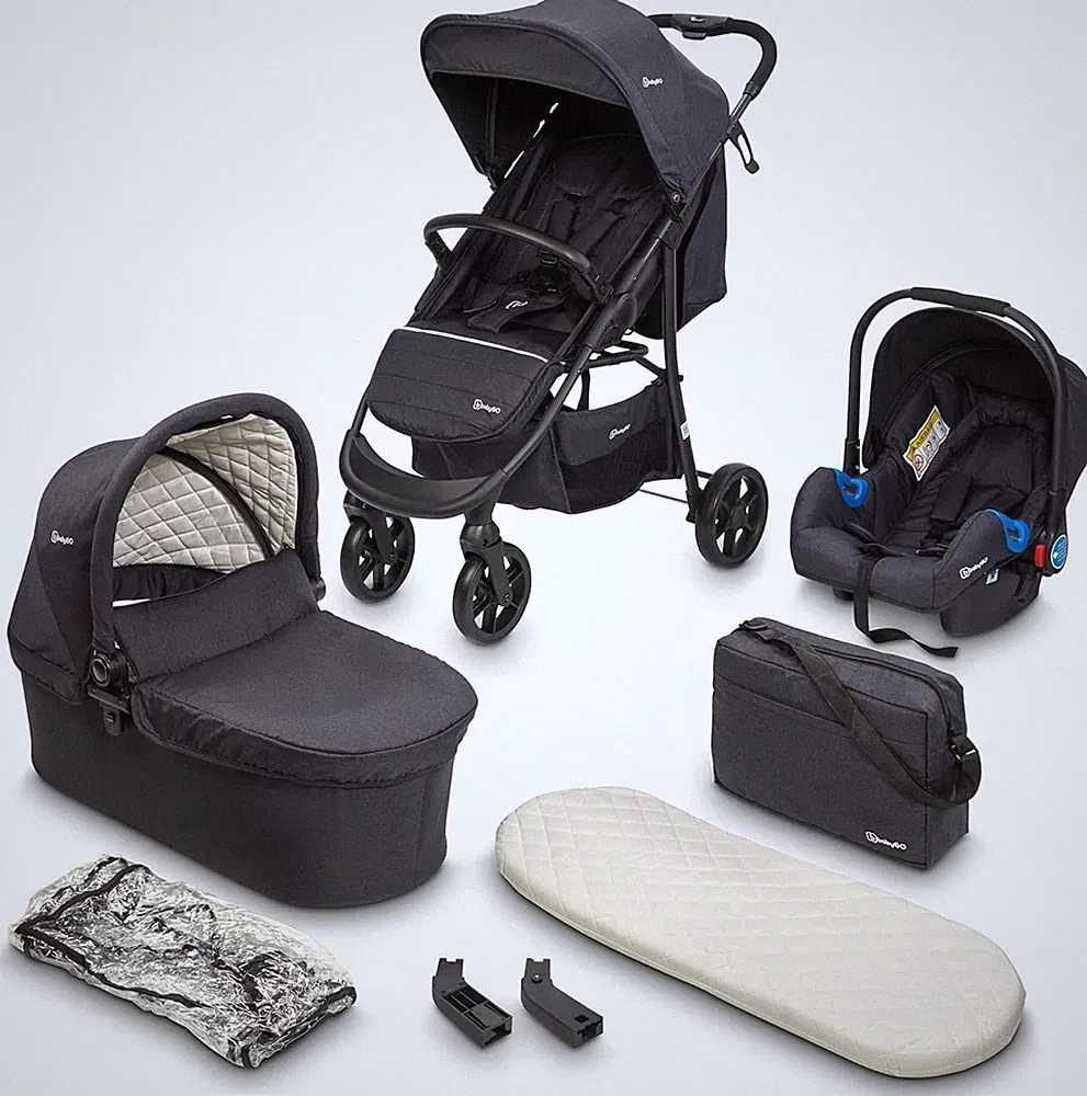 BabyGo Styles 3in1 Multifunktion Kinderwagen Buggy Babysitz leicht klappbar