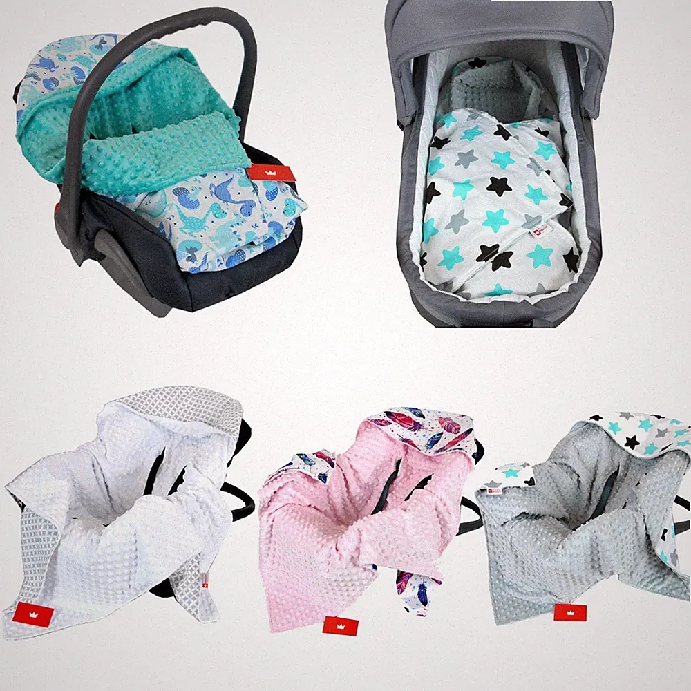 BabyLux Baby EINSCHLAGDECKE Babyschale Autositz 90x90 cm Decke Kinderwagen