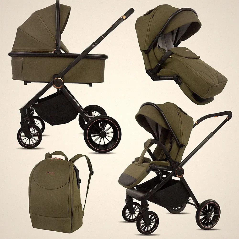 BabyLux CASTOR 2-in-1 Kinderwagen, Gondel, Leichtgewicht, Faltbares Set