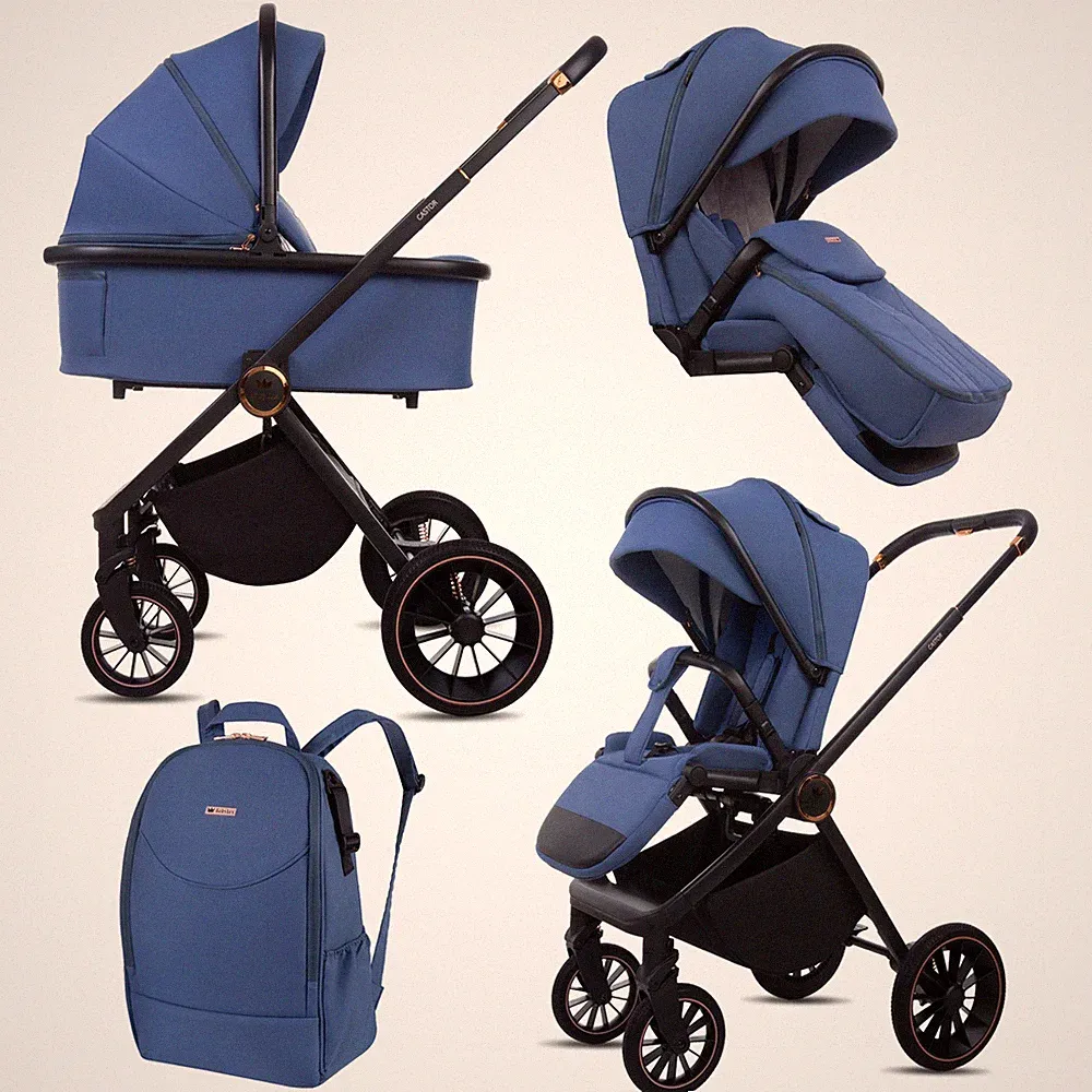 BabyLux CASTOR 2-in-1 Kinderwagen, Gondel, Leichtgewicht, Faltbares Set