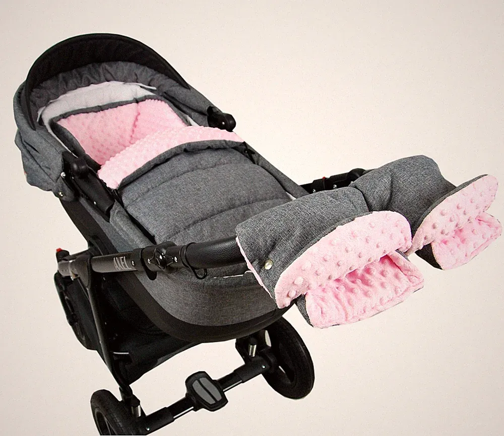BABYLUX Fußsack MINKY Kinderwagen Buggy Fleece Babyschale Thermo / Muff Handmuff