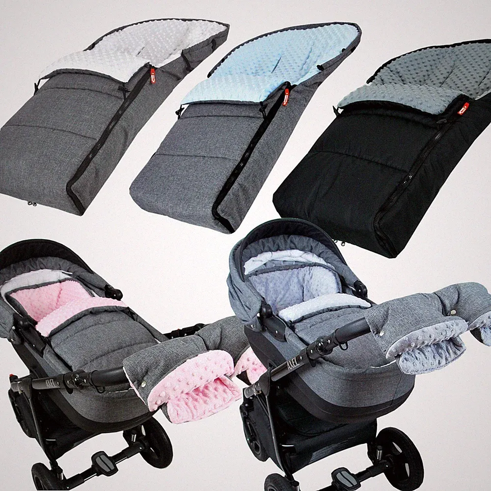 BABYLUX Fußsack MINKY Kinderwagen Buggy Fleece Babyschale Thermo / Muff Handmuff