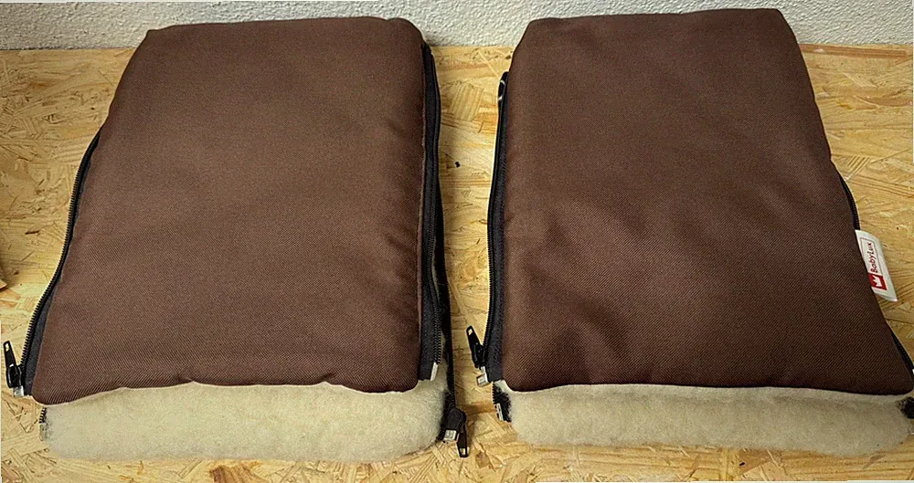 BabyLux Handmuff Kinderwagen Buggy Reißverschluss Handwärmer Handschuhe Braun