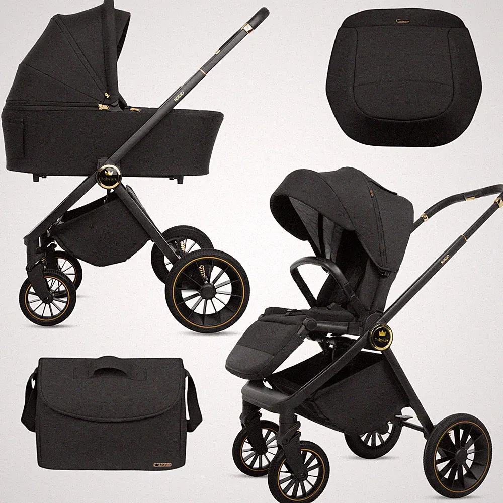 BabyLux ROSSO 2-in-1 Kinderwagen: Leicht und multifunktional für die Stadt