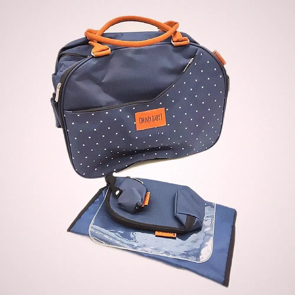 Badabulle Wickeltasche Babybedarf Weekend navy blau praktisch geräumig leicht tr