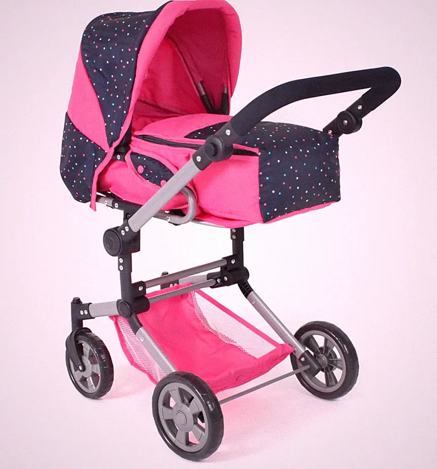 Bayer Chic 2000 3in1 Kombi Puppenwagen Jara Konfetti Pink faltbar verstellbar