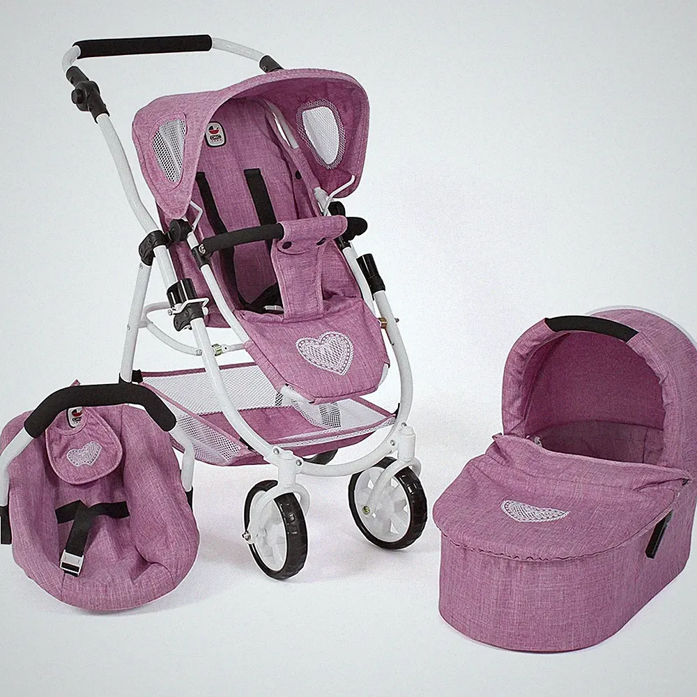 Bayer Chic 2000 637-62 3 in 1 Kombi EMOTION ALL IN, Jeans pink