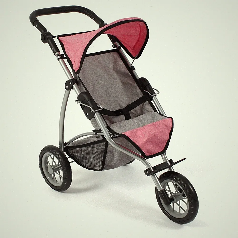 Bayer Chic 2000 Puppen Jogging-Buggy LEON Melange pink NEU