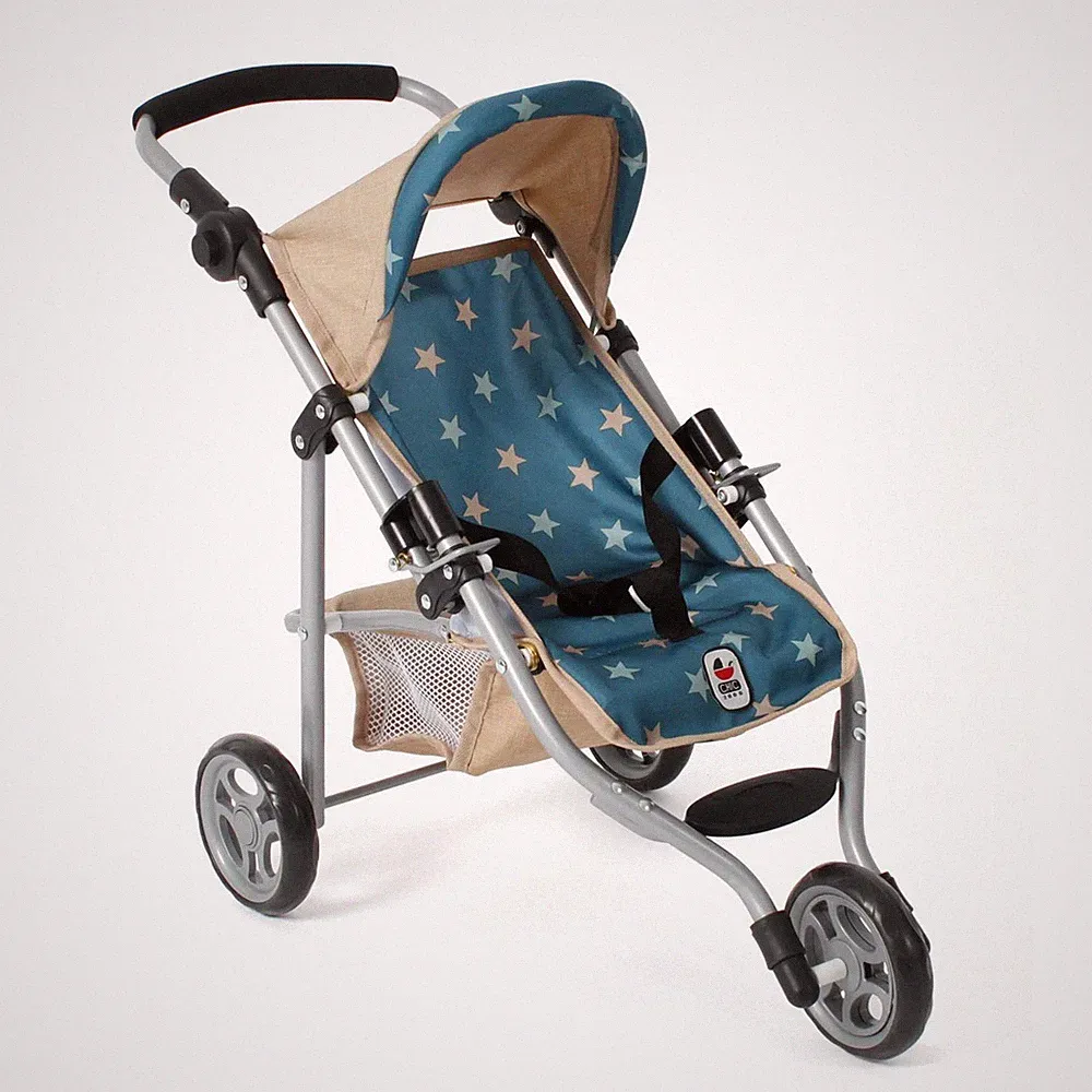 Bayer Chic 2000 Puppen Jogging Buggy LOLA Sternchen türkis-beige