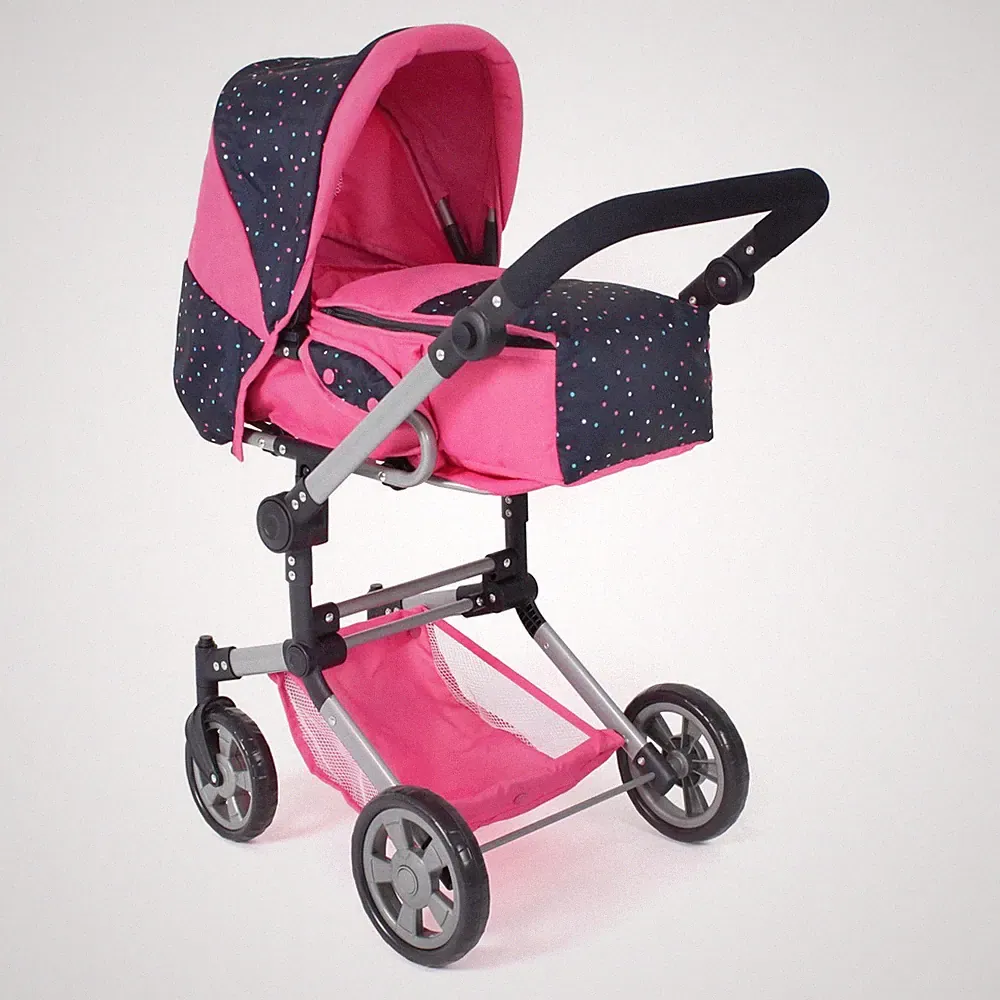 Bayer Chic 2000 Puppen Kombi-Puppenwagen JARA Konfetti pink