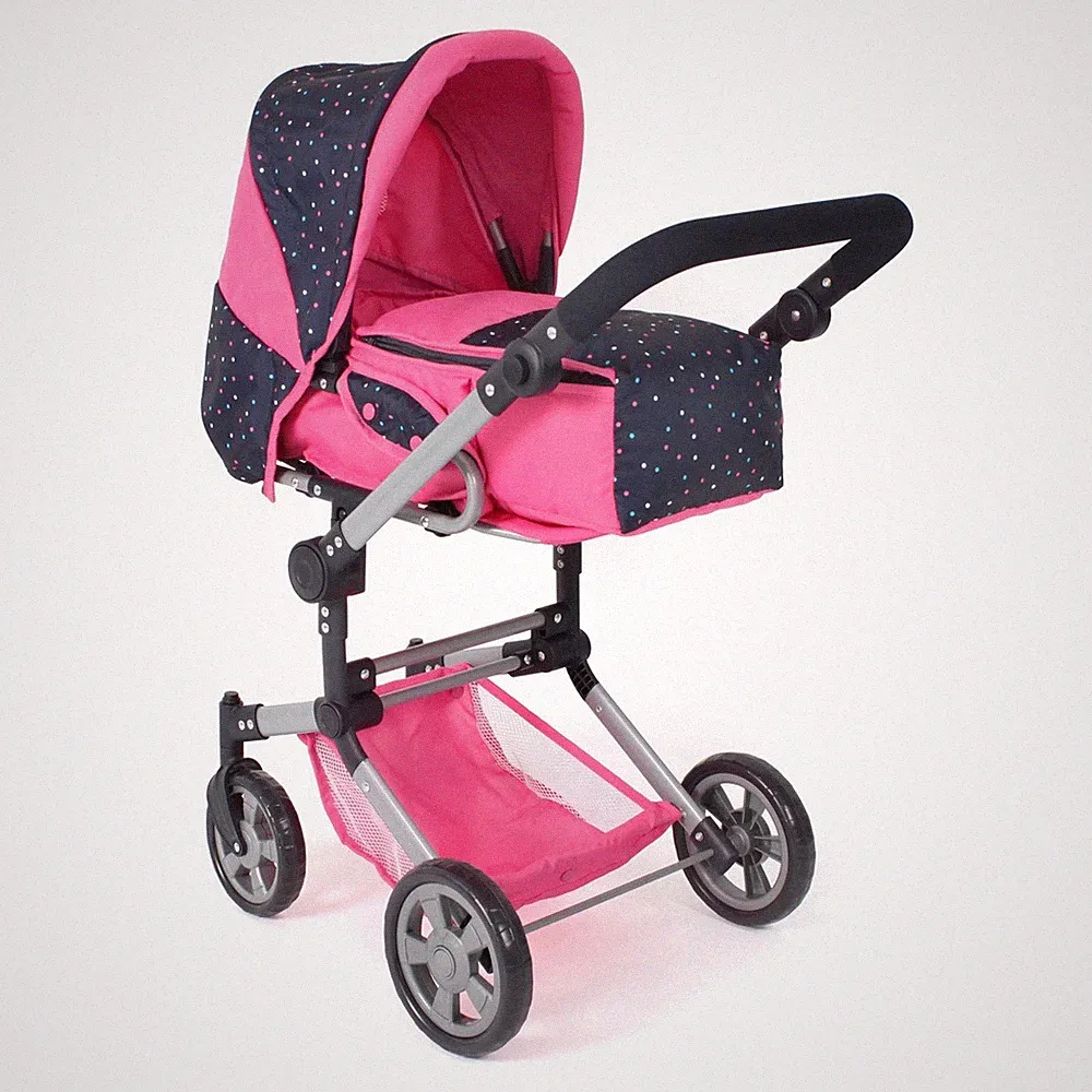 Bayer Chic 2000 Puppen Kombi-Puppenwagen JARA Konfetti pink