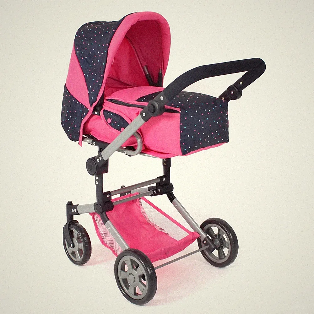 Bayer Chic 2000 Puppen Kombi-Puppenwagen JARA Konfetti pink NEU