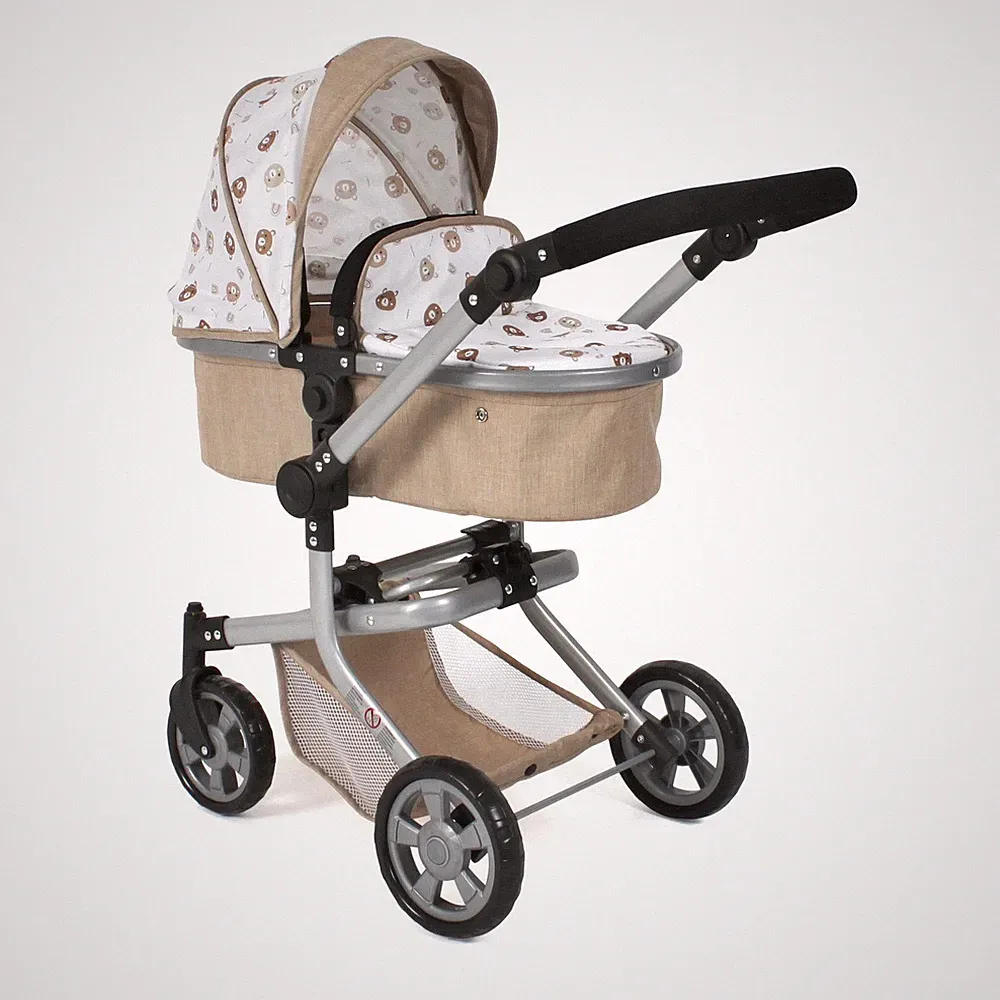 Bayer Chic 2000 Puppen Kombi-Puppenwagen MIKA Bärchen beige NEU