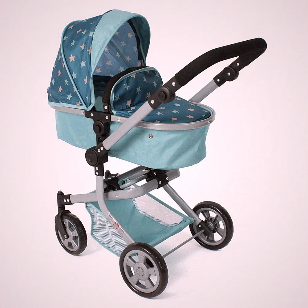 Bayer Chic 2000 Puppen Kombi-Puppenwagen MIKA Sternchen türkis