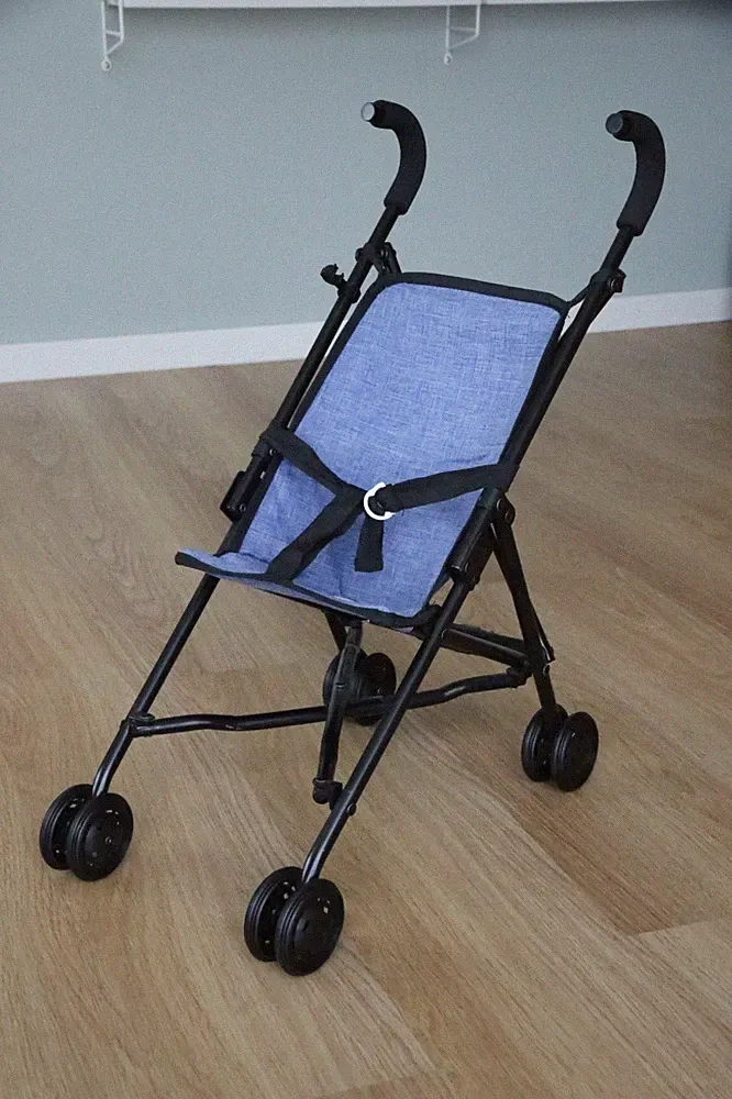 Bayer Chic 2000 Puppenbuggy Roma, Puppenwagen, Mini-Buggy, Jeans-Blau