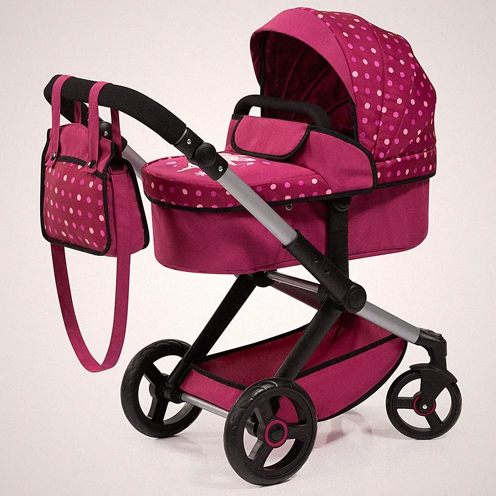 Bayer Design Kombi-Puppenwagen Xeo bordeaux Punkte Fee