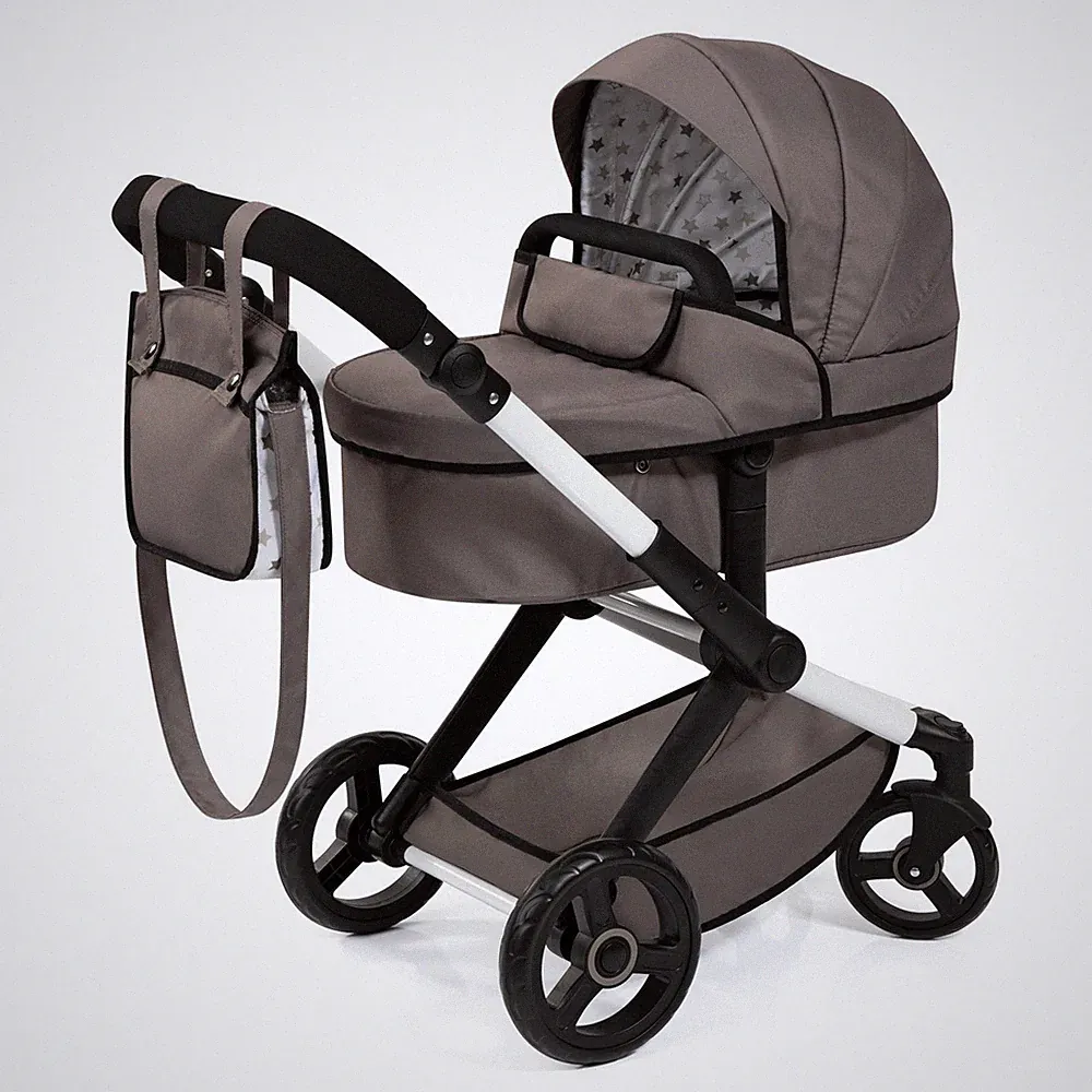 Bayer Design Kombi Puppenwagen Xeo mit Wickeltasche Braun
