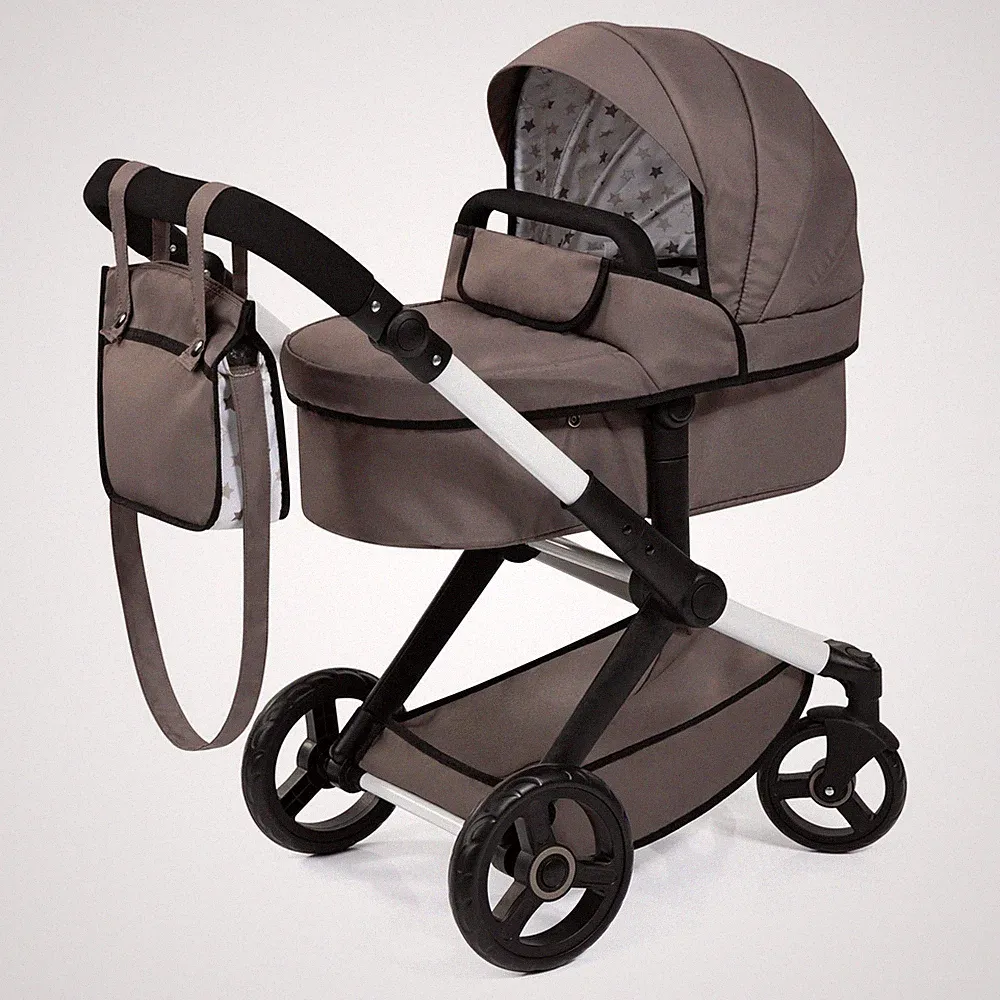 Bayer Design Kombi Puppenwagen Xeo mit Wickeltasche Braun TOP