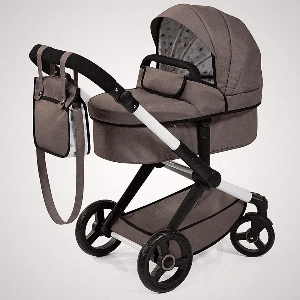 Bayer Design Kombi Puppenwagen Xeo mit Wickeltasche Braun TOP