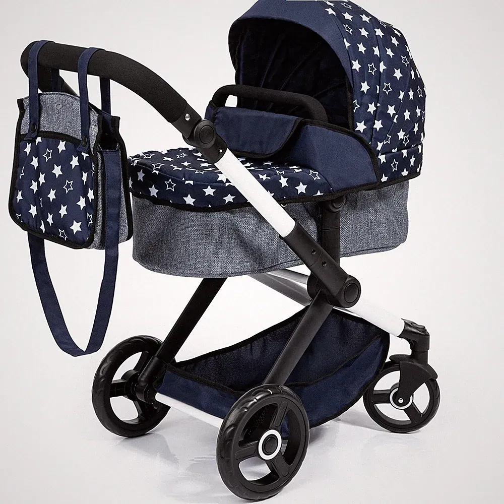 Bayer Design Kombi-Puppenwagen Xeo Sterne dunkelblau