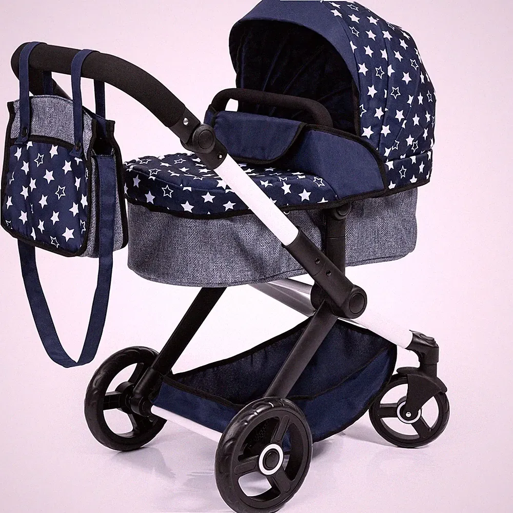 Bayer Design Kombi-Puppenwagen Xeo Sterne dunkelblau