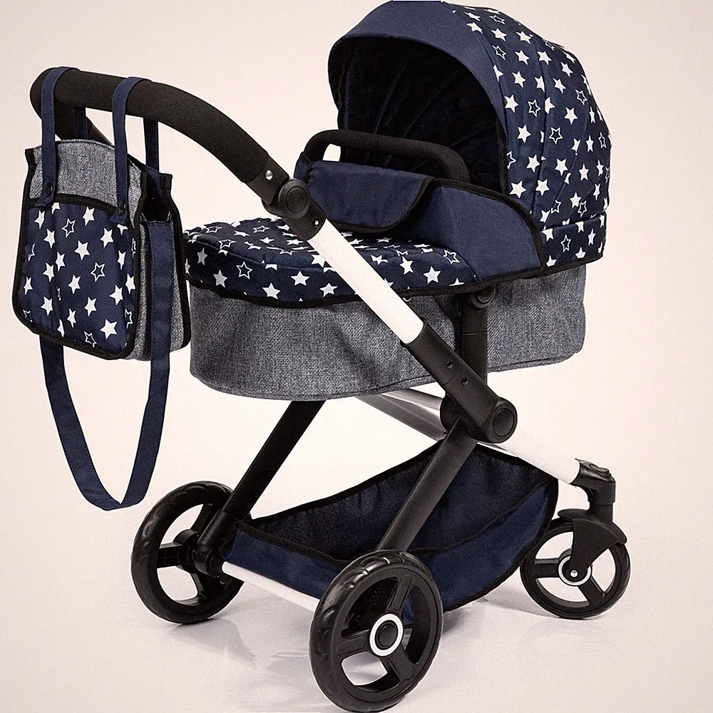 Bayer Design Kombi-Puppenwagen Xeo Sterne dunkelblau TOP